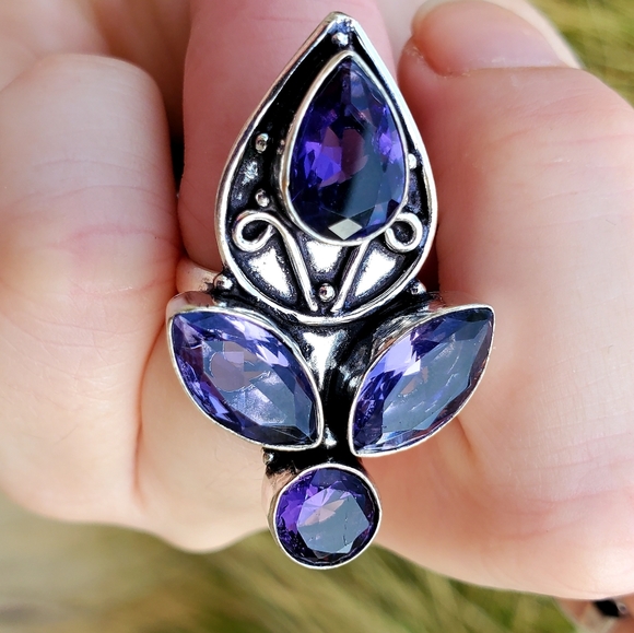 New Amethyst 925 Silver Ring. - Picture 8 of 15